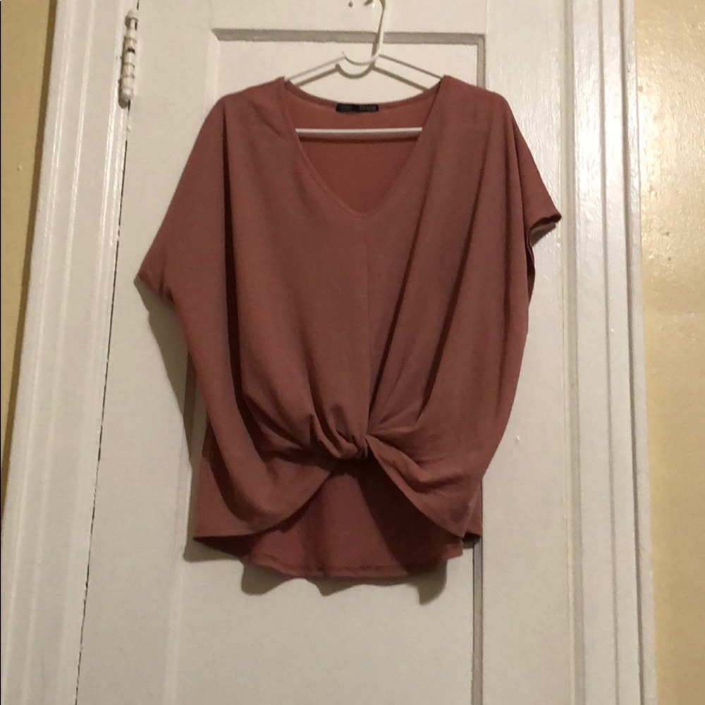 Coral blouse